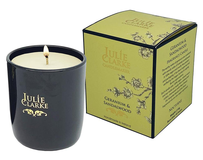 Julie Clarke Nocturne 210g Candle - Geranium & Sandalwood - Image 1
