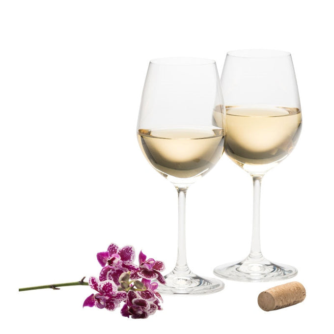 Galway Crystal Elegance White Wine Pair set of 2 glasses 350ml in gift box, ideal for white and rose wines - Keans