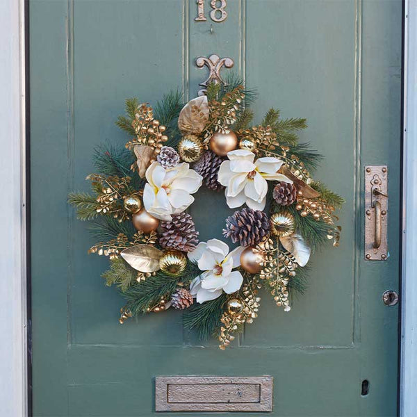 Champagne Magnolia Wreath  60cm