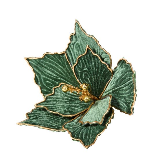 Sage Poinsettia Clip 18cm - Image 1