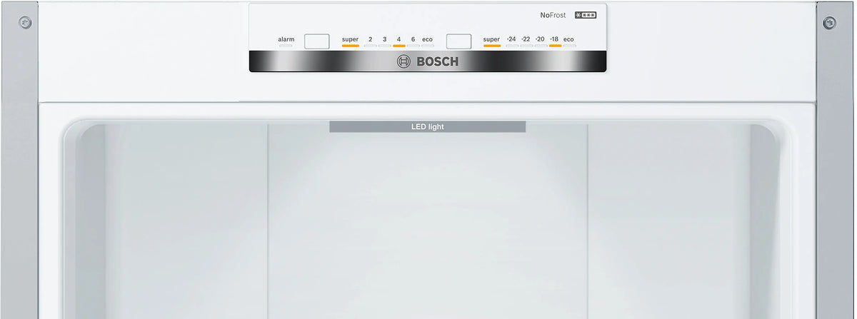 Bosch Series 4 203cm Fridge Freezer Stainless Steel Look  | KGN392LEBG - Image 3