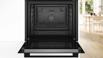 Bosch Series 4 Built-in oven HQA574BB3B with steam function, sleek black design - available at Keans Claremorris