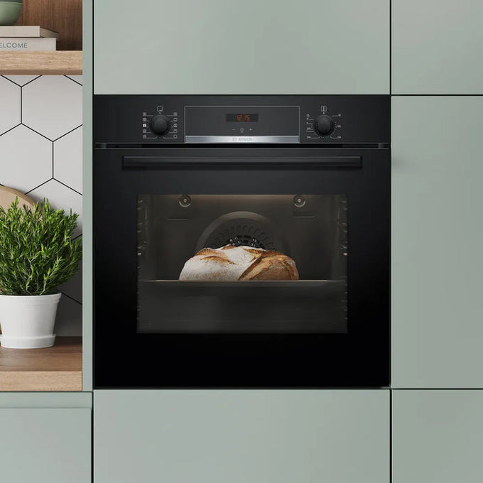 Bosch Built-In Black Oven with Steam Function HQA534BB3B, sleek design, available at Keans Claremorris