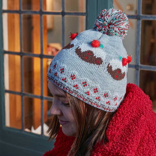 Luxury Beanie Christmas Pudding – Festive Bobble Hat