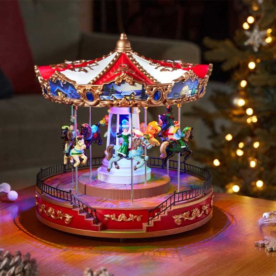 Magic Carousel SnowScene – Lighted