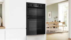 Bosch Built in Multifunction Double Oven Black | Series 4