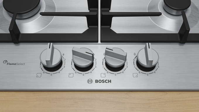 Bosch Series 6 60cm Gas Hob Stainless Steel PCP6A5I90 - Image 2