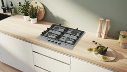 Bosch Series 6 60cm Gas Hob Stainless Steel PCP6A5I90