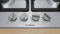 Bosch Series 4, Gas Hob, 60 Cm, Stainless Steel | PGP6B5K90