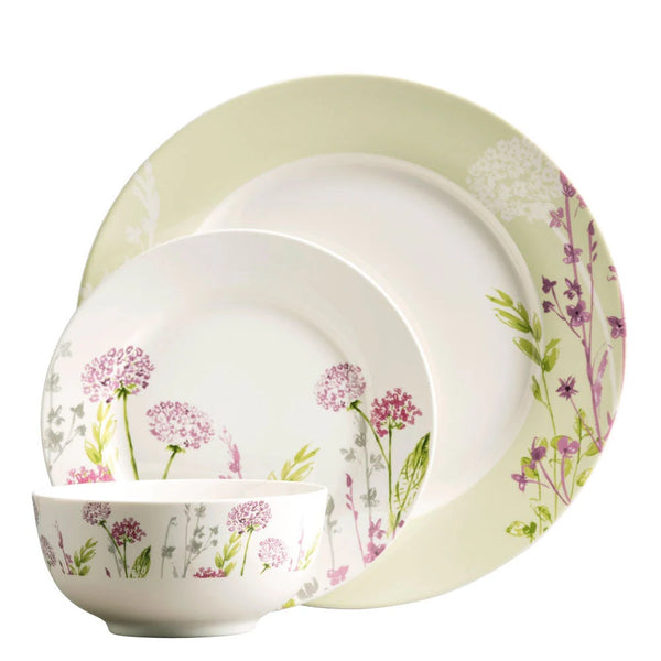 Aynsley Floral Spree 12 Piece Dinner Set with vibrant floral design on pastel mint, gift-ready at Kean’s Claremorris. –