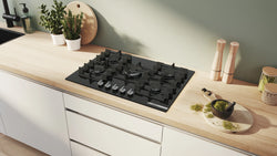 Bosch 75cm Black Gas on Glass Hob PPQ7A6I40