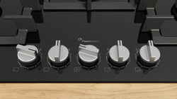 Bosch 75cm Black Gas on Glass Hob PPQ7A6I40