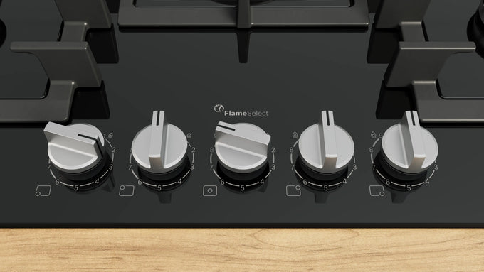 Bosch 75cm Black Gas on Glass Hob PPQ7A6I40 - Image 9