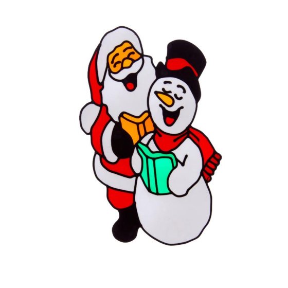 35cm Snowman & Santa Window Sticker