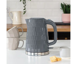 Russell Hobbs 1.7L Grey Honeycomb Kettle with Rapid Boil - Available at Keans Claremorris