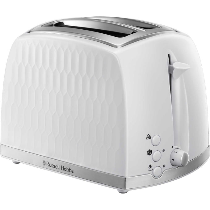 Russell Honeycomb Hobbs Toaster | White - Image 1