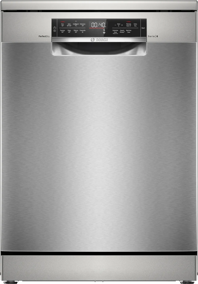 Bosch Series 6 Free-Standing Dishwasher 60cm Brushed Steel Anti-Fingerprint - Image 1