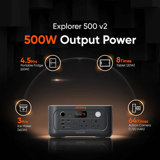 Jackery Explorer 500 V2 Portable Power Station| 263-21-0001-000276 - Image 6