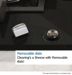 Bosch 75cm Black Gas on Glass Hob PPQ7A6I40