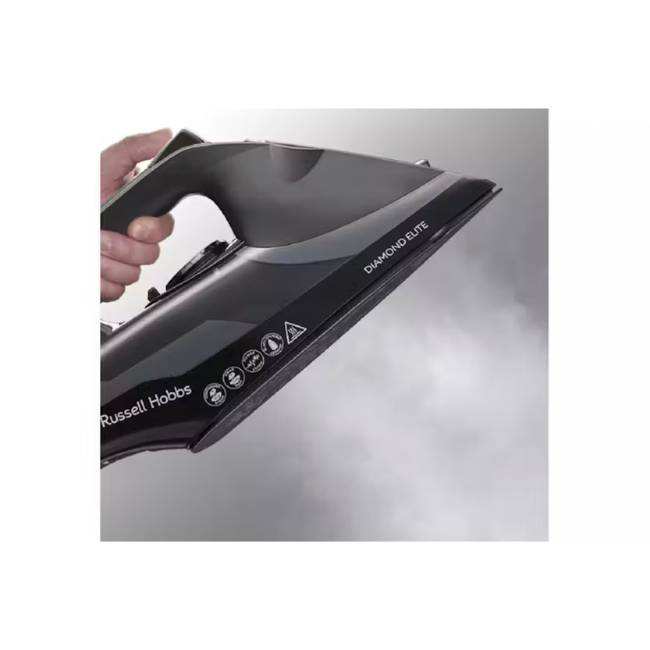 Russell Hobbs 3100W Diamond Elite Black Iron with advanced steam technology | Keans Claremorris
