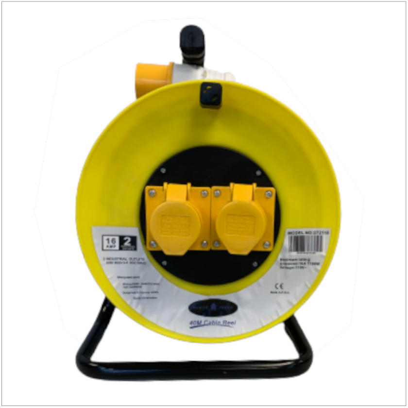 40 Mtr 16A 2 Socket 2.5mm Cable Reel for versatile power access – durable and long-lasting | Keans Claremorris