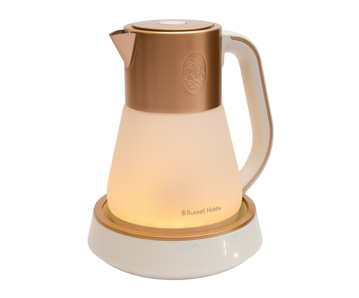 Russell Hobbs Calm Kettle 1.7L white, quiet boil, fast 2400W, auto shut-off, 360° base – available at Keans Claremorris.
