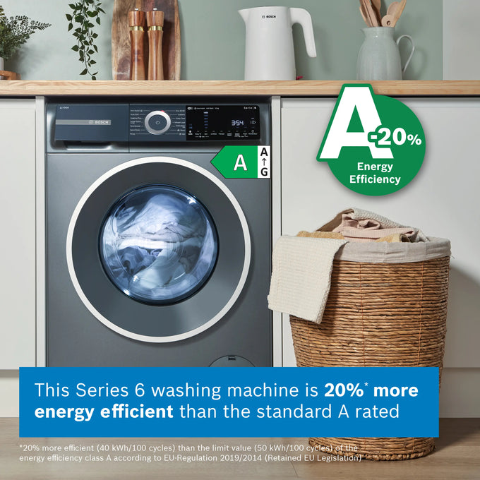Bosch Series 6 10kg 1400 Spin Washing Machine Grey WGH254ARGB - Image 6