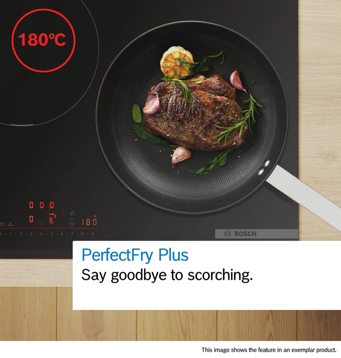 Bosch Series 6 80cm Induction Hob with Recirculated Extractor Matt Black PVQ81AH26E - Image 4
