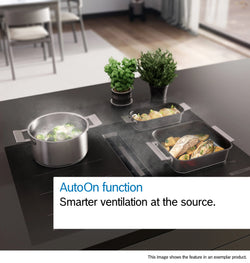 Bosch Series 6 80cm Induction Hob with Recirculated Extractor Matt Black PVQ81AH26E