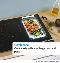 Bosch Series 6 80cm Induction Hob with Recirculated Extractor Matt Black PVQ81AH26E