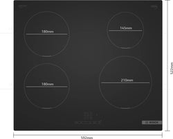 Bosch Series 4 60cm Matt Black Induction Hob| PIE61ABB5E