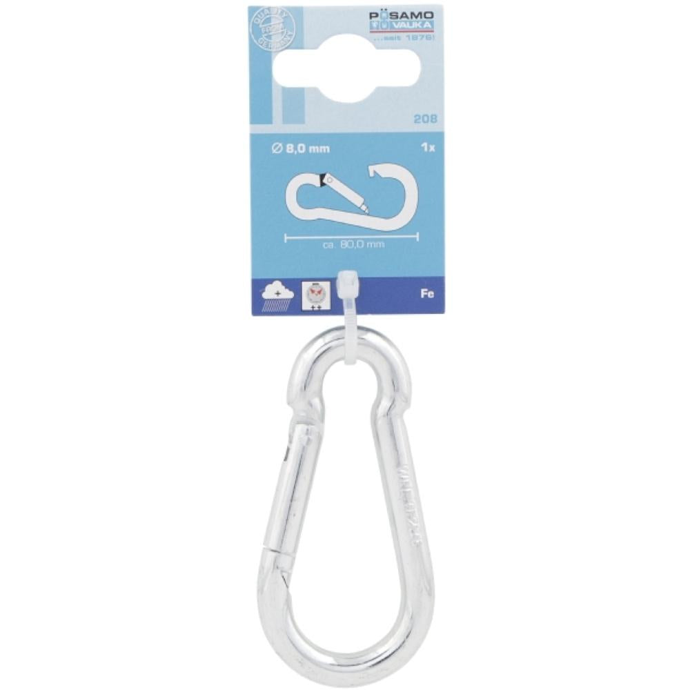 Posamo Fire Brigade Snap Hook 6x60mm zinc plated, grade 304, 2-pack – durable safety hooks | Keans Claremorris