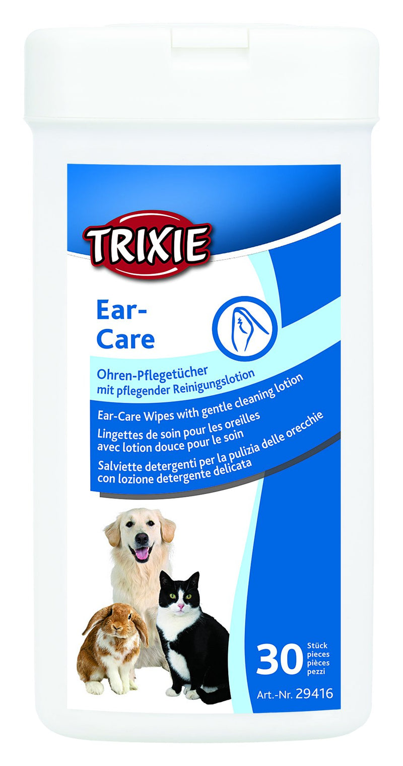 Trixie Ear Care Wipes for Cats & Dogs, 30 pcs, gentle lotion for ear and face cleaning, ideal for travel - Keans Claremorris