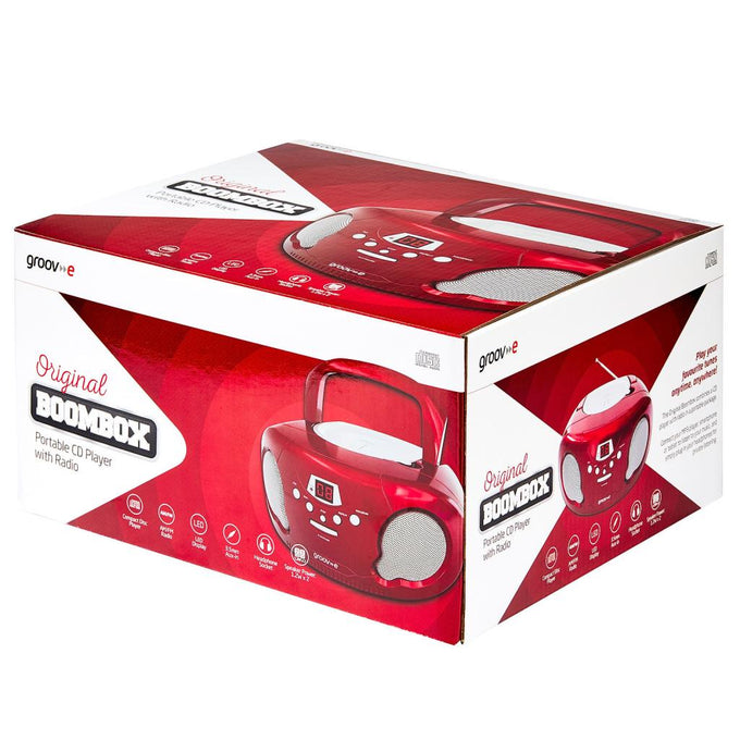 GROOV-E Portable CD & Radio Red - Image 3