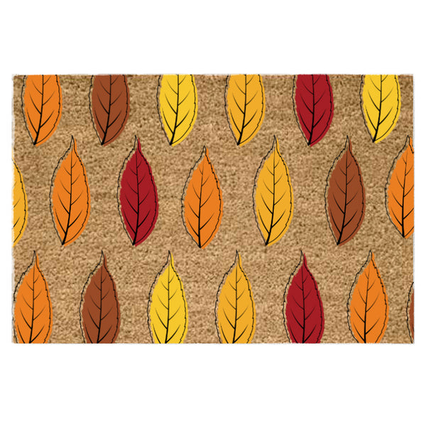 Printed Coir Coco Autumn Coloured Leaves