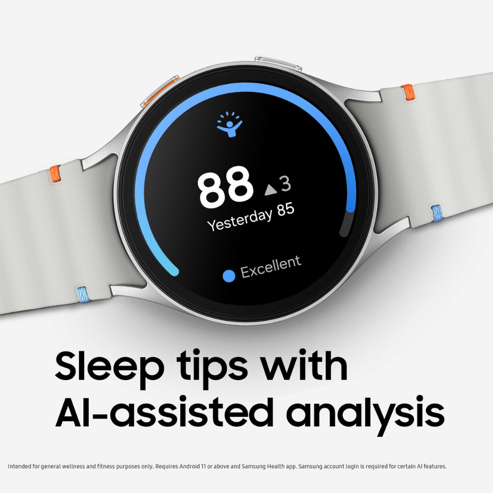 Samsung Galaxy Watch 7 44mm Silver SM-L310NZSAEUA smartwatch, sleek design, available at Keans Claremorris.
