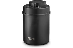 DeLonghi 1.5L Vacuum Coffee Canister for fresh coffee storage, airtight seal, available at Keans Claremorris.
