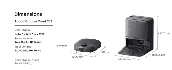 Eufy Robot Vacuum Omni C28 With Extra Dust Bags - White| T211AV20 - Image 8