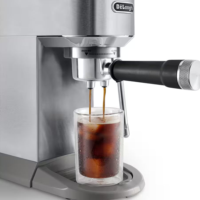 DeLonghi Dedica Arte Manual Espresso Coffee Maker with new Milk Frothing Function - Silver Stainless Steel Touch - Image 4