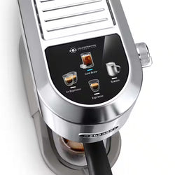 DeLonghi Dedica Arte Manual Espresso Coffee Maker with new Milk Frothing Function - Silver Stainless Steel Touch