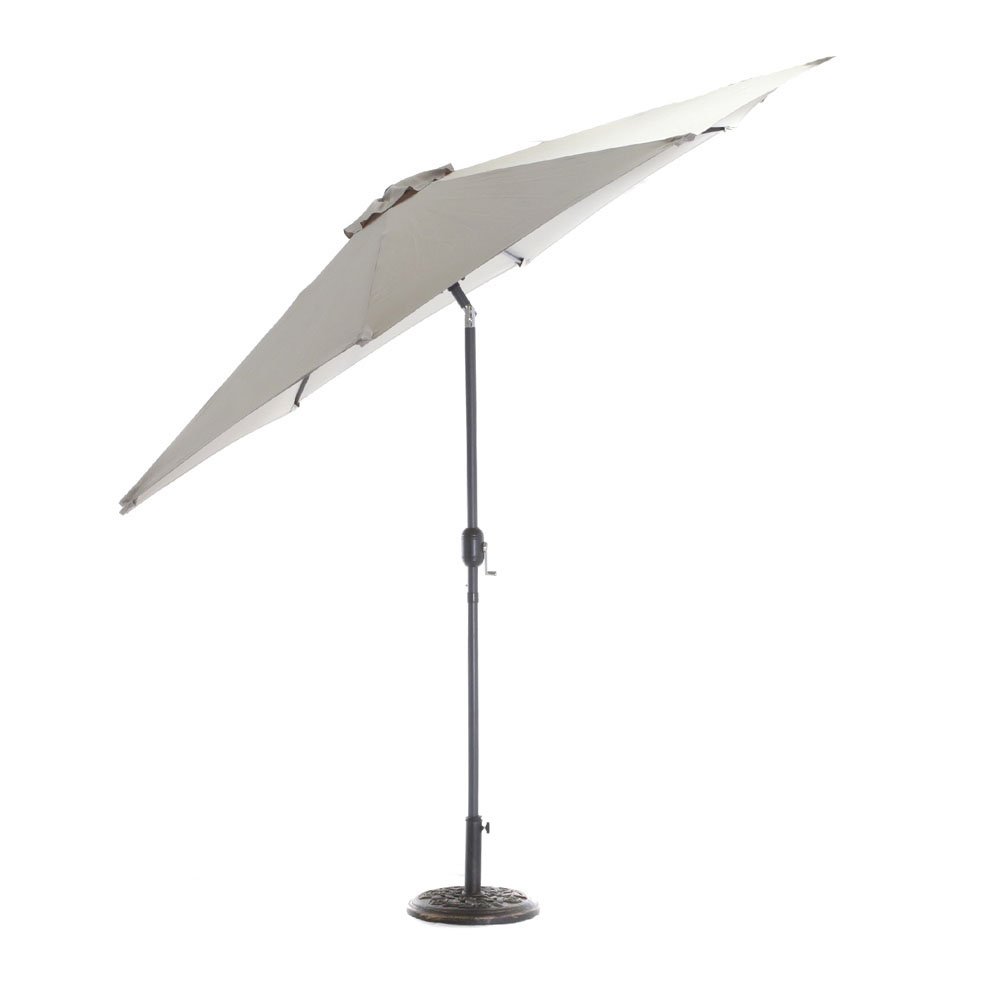 Parasol Aluminum 3m Grey with Crank and Tilt, Air Vent, UPF30+, Water Resistant – Keans Claremorris
