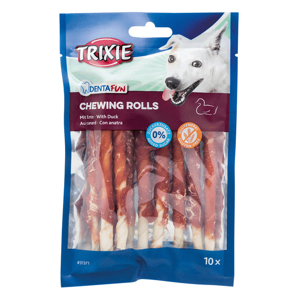 Denta Fun Duck Chewing 10 Pack rawhide treats wrapped in duck meat, 12cm, 80g – Keans Claremorris pet chews