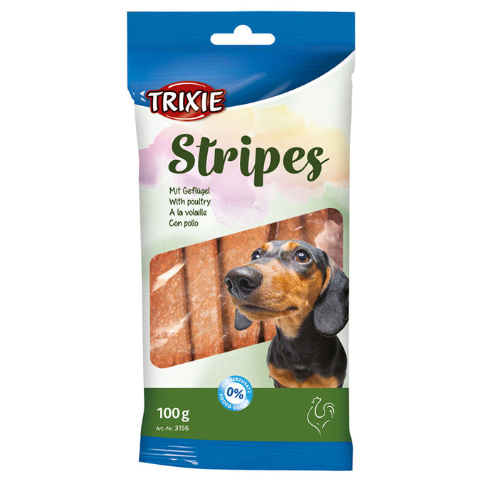 Poultry Stripes dog treats 10pcs 100g, vitamin-enriched, no added sugar, resealable bag – Keans Claremorris