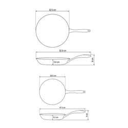 Tramontina Hard Anodised Frying Pan Set - 26&30cm
