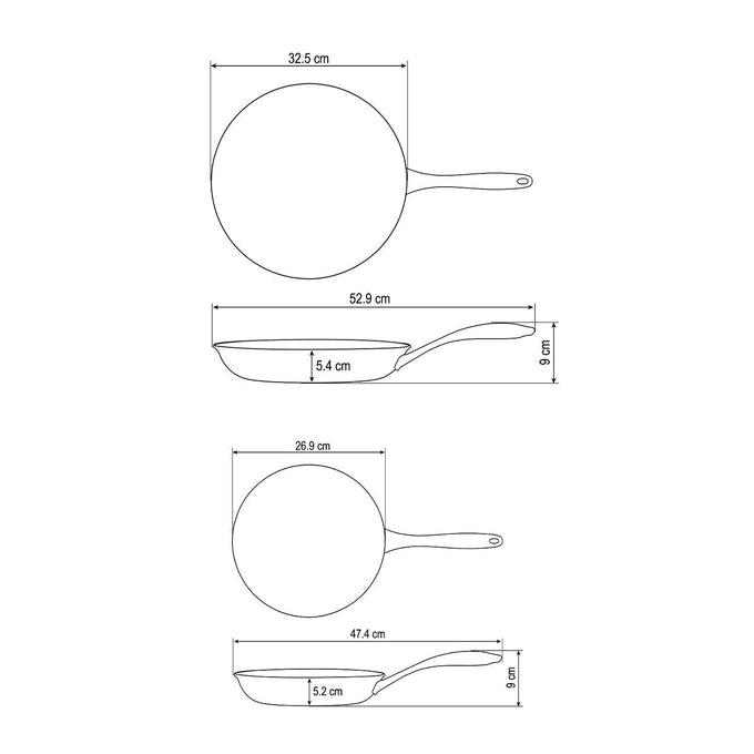 Tramontina Hard Anodised Frying Pan Set - 26&30cm - Image 5