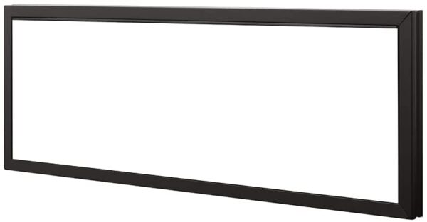 Black rectangular metal frame kit for 74" Dimplex Ignite Fireplace, shown against a white background.