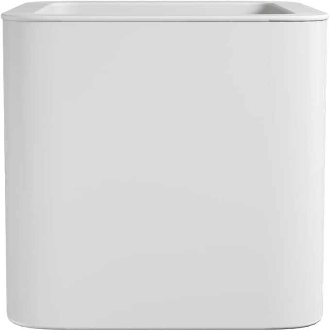 Jive Square 40cm white planter by Keans Claremorris, recycled plastic, UV and frost resistant, indoor/outdoor with water
