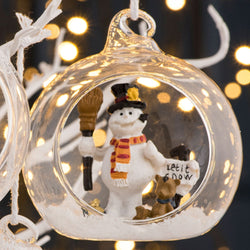 Galway Crystal Let It Snow Hanging Bauble Christmas decoration, elegant design, Keans Claremorris exclusive.