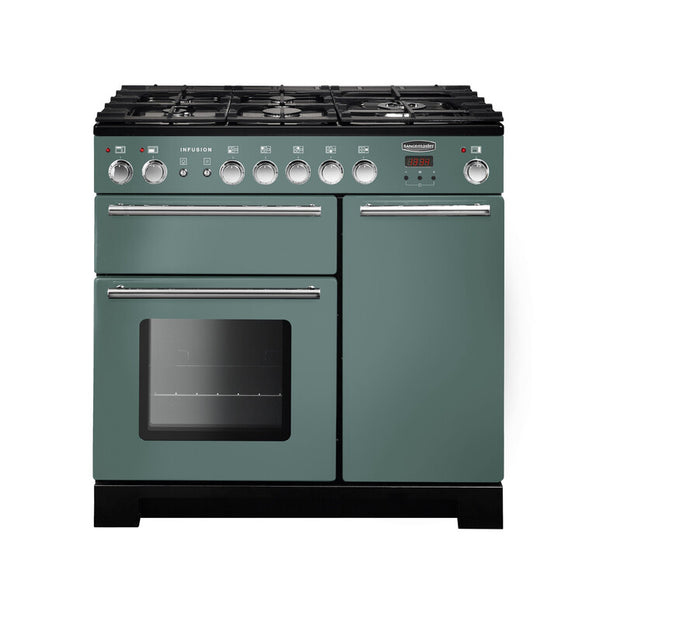 Rangemaster Infusion 90CM Dual Fuel Range Cooker with oven and gas hob - available at Keans Claremorris
