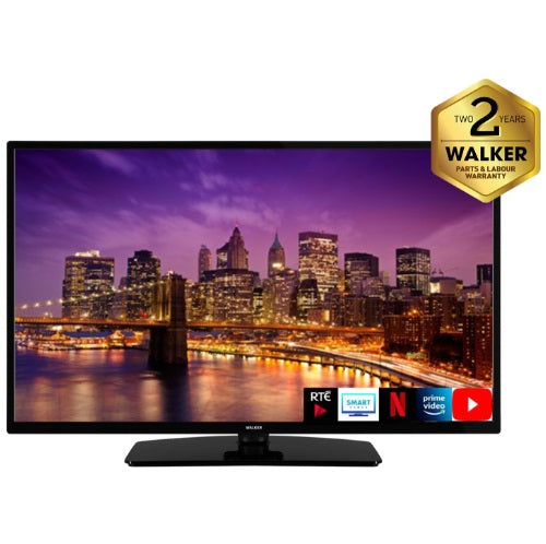 Walker 43" Smart LED TV with Full HD, satellite tuner, Netflix, YouTube, multiple HDMI ports – available at Kean’s
